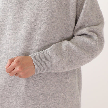 【24AW】"Caresse" ラグランスリーブカシミヤセーター / Raglan sleeve sweater in solid double jacquard Cashmere