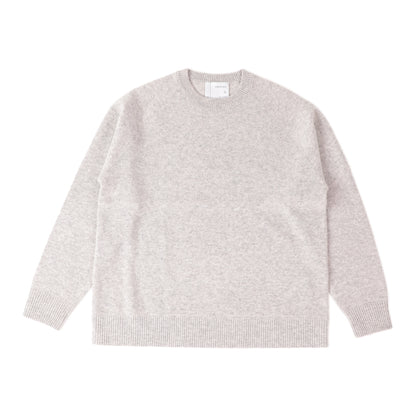 【24AW】"Caresse" ラグランスリーブカシミヤセーター / Raglan sleeve sweater in solid double jacquard Cashmere