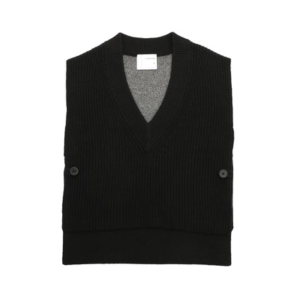 【24AW】"Nappé" オーバーサイズド タバードカシミヤベスト / Oversized Tabard Vest in cashmere