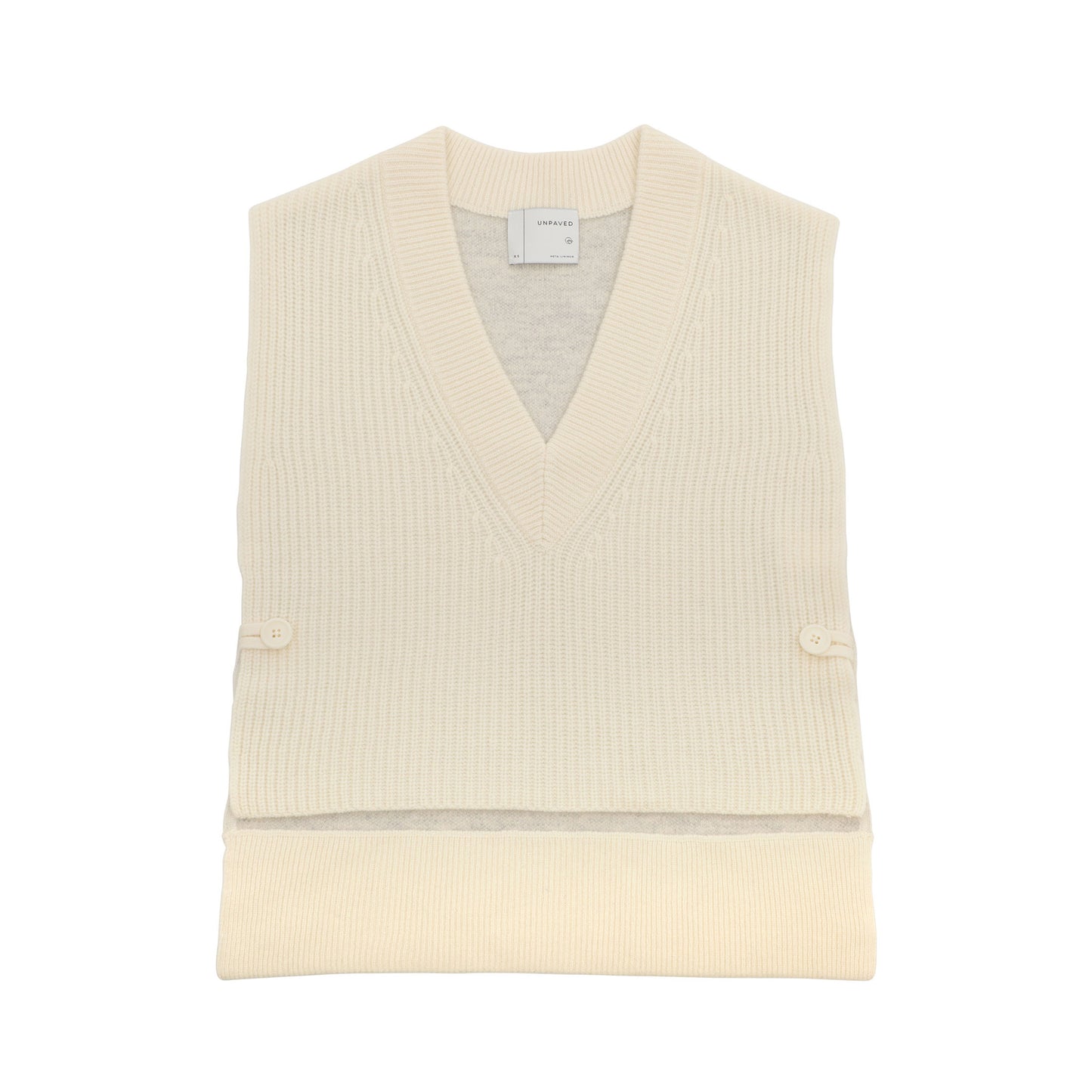 【24AW】"Nappé" オーバーサイズド タバードカシミヤベスト / Oversized Tabard Vest in cashmere