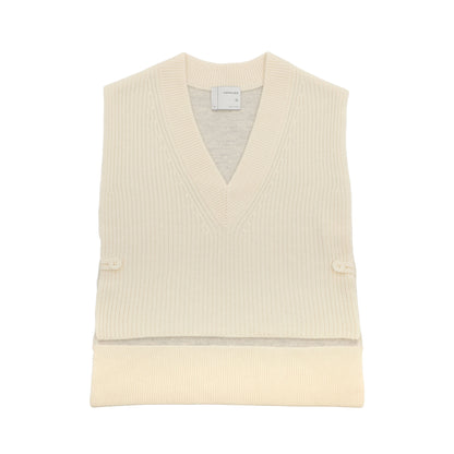 【24AW】"Nappé" オーバーサイズド タバードカシミヤベスト / Oversized Tabard Vest in cashmere