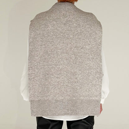 【24AW】"Nappé" オーバーサイズド タバードカシミヤベスト / Oversized Tabard Vest in cashmere